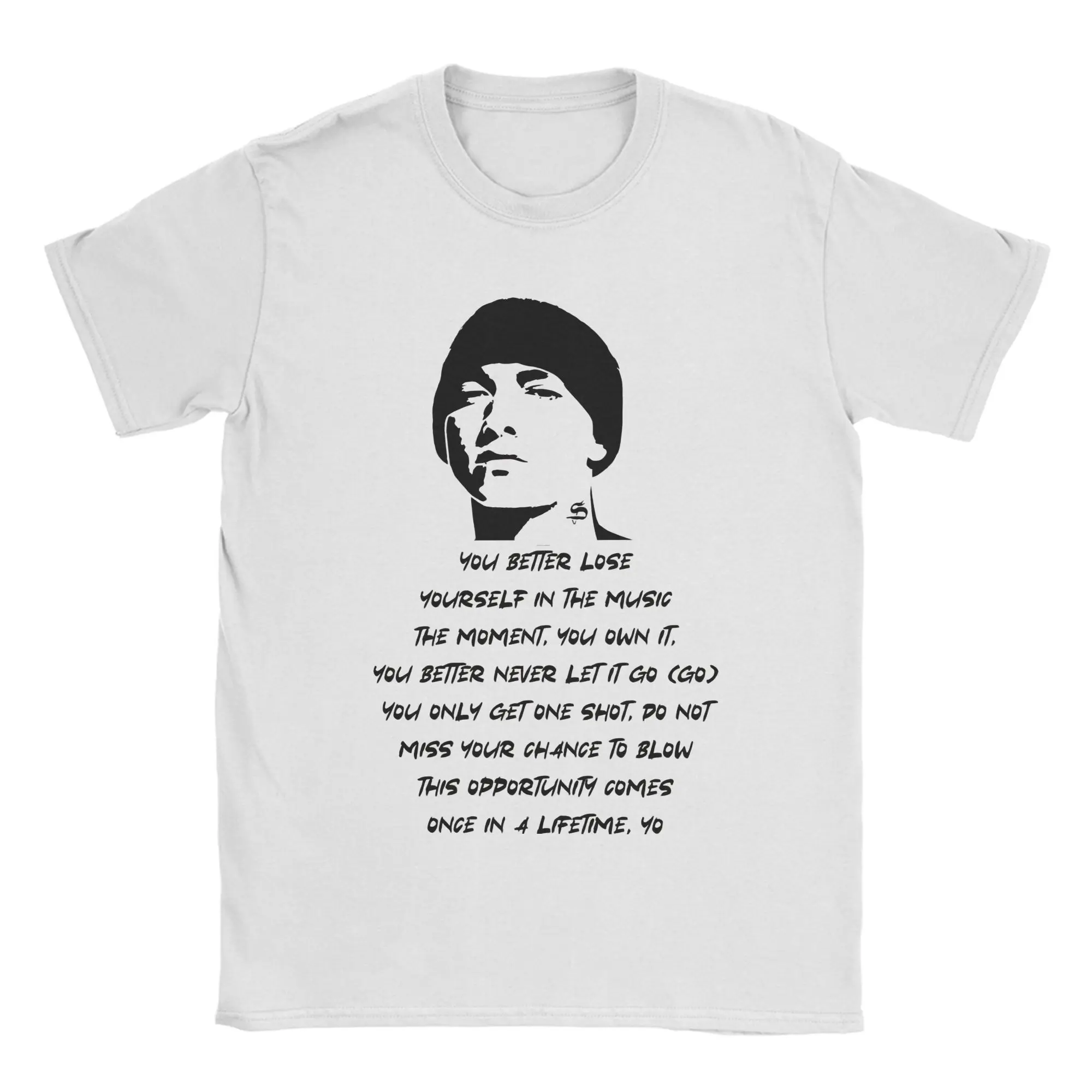 

Футболка Lose Yourself In The Music Eminem для мужчин, уникальная футболка из 100% хлопка с круглым вырезом, топы с короткими рукавами, летние