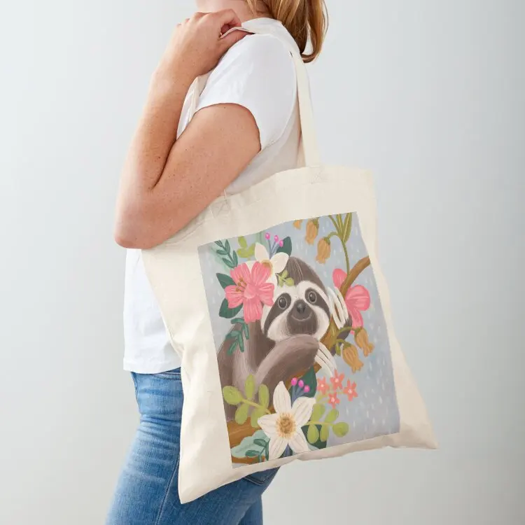 

Cute Sloth Tote Bag sac pour femme eco pack shopping bags foldable bag for beach