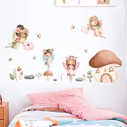 Cartoon Cute Elf Love Wall Stickers Decoration for Bedroom Girls Gift Kids Room Sweet Home Decore Living Room Wall Decals