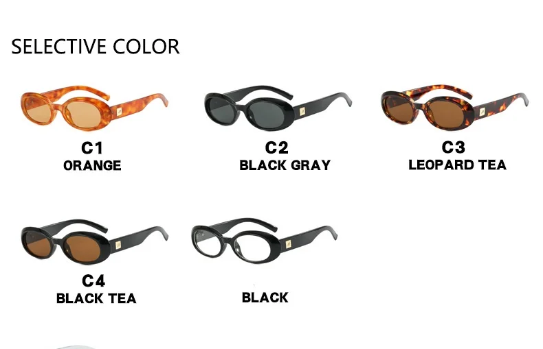 Retro Oval Sonnenbrille Frauen Luxus Leopard Shades UV400 Männer Punk Marke Sonnenbrille Outdoor Radfahren Brille Unisex – Detail 2