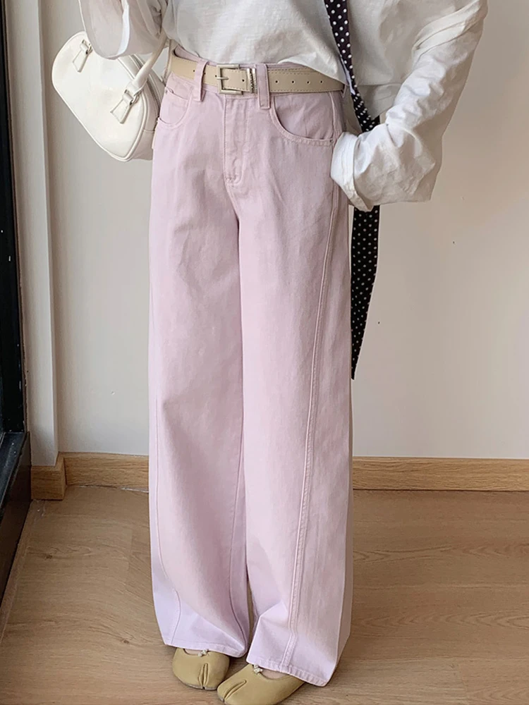 

Women'x Clothes Korean Casual Baggy Jeans High Waist Straight Long Denim Pants Elegant Loose Maxi Trousers Mujer Dailywear Femme