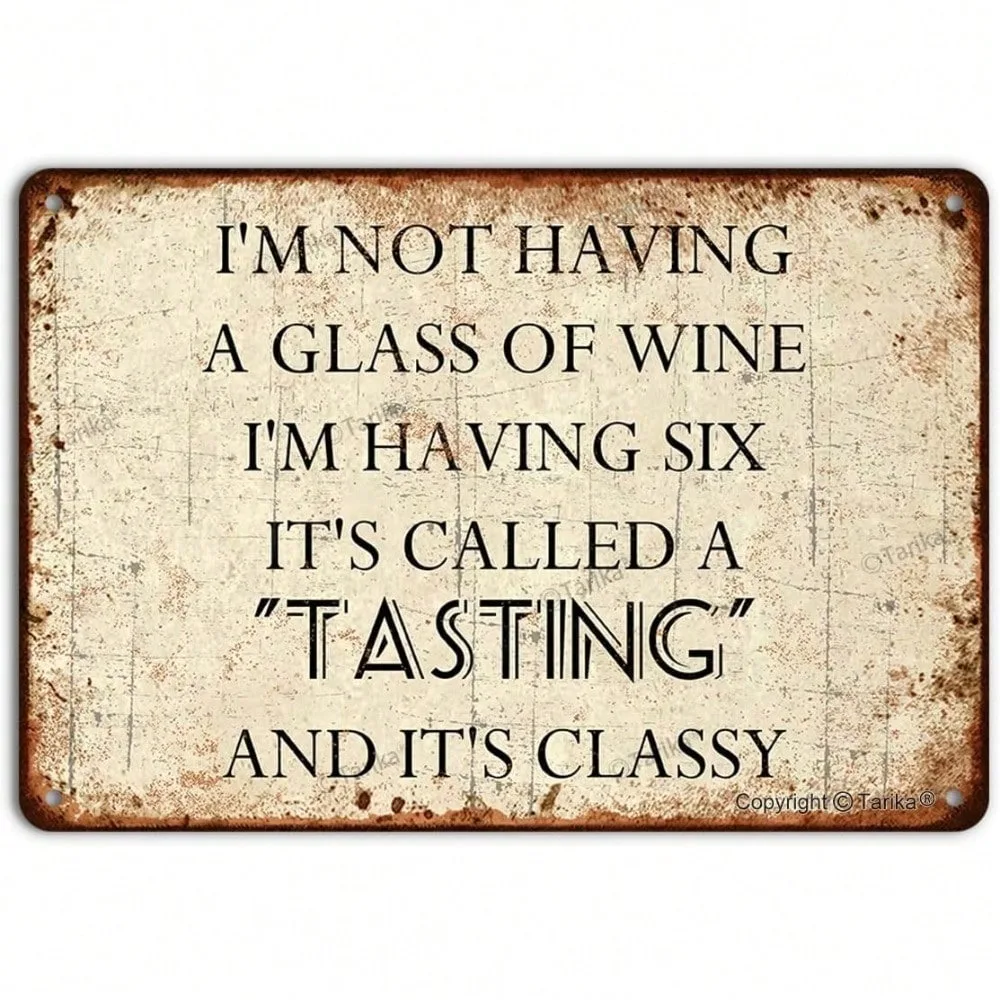 

Vintage Funny Kitchen Wall Art Tin Sign 8x12 Inches for Home Bar Cafe Decor