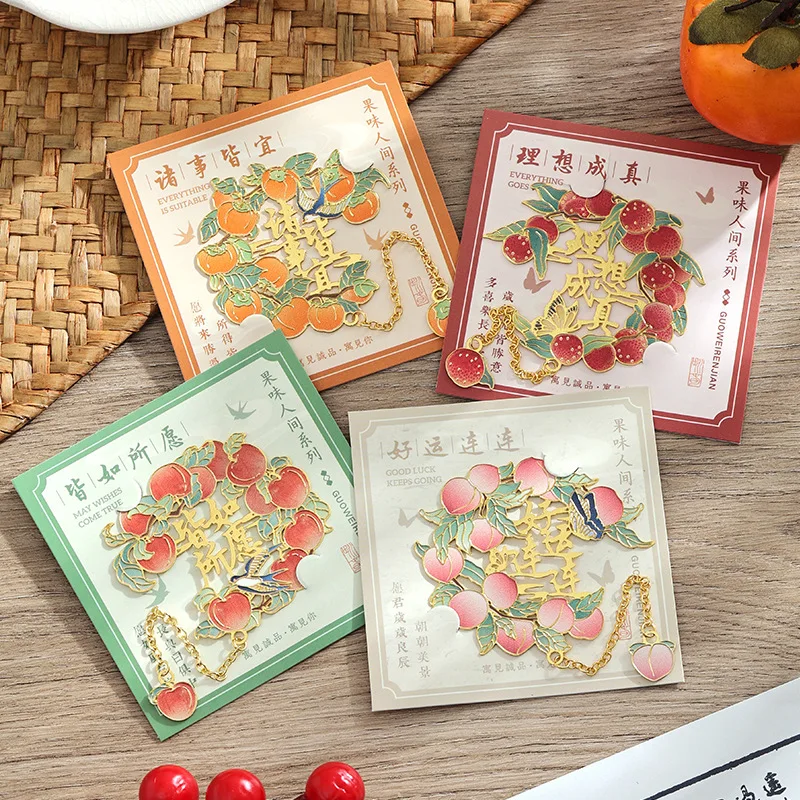 Fruit Flavor Bookmark Clip Reading Label Student Bookmark for Reading Student Library