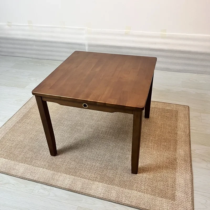 Solid Wood Dining Table Chinese Small Square Table Simple Design for Small Apartment Rental House Tea Table Children Writing