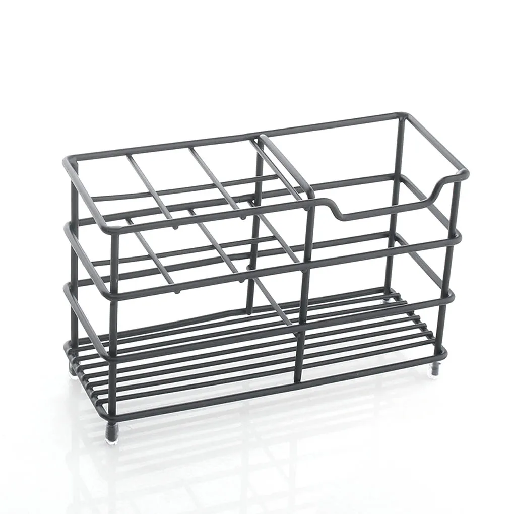 Storage Rack Toothbrush Mount Wall Stand Fine Workmanship Stainless Steel Rustproof Exquisite Home Supplies Silver