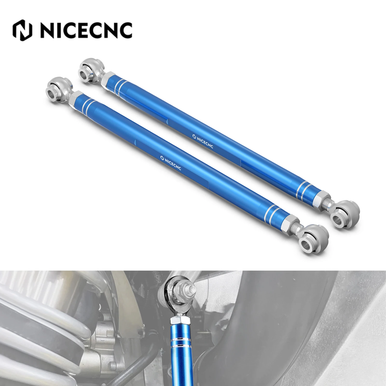 NICECNC Kit de rótulas de dirección y bujes para Polaris RZR Pro R, barra estabilizadora trasera de aluminio para Polaris RZR Turbo R 2022-2023, accesorios