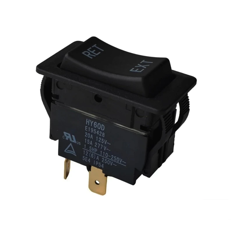 HY60D Rocker Switch,Automatic Reset RET-EXT,Control Bi-Direction Reversing Of Motor 20A 125VAC 12(6)A 250VAC