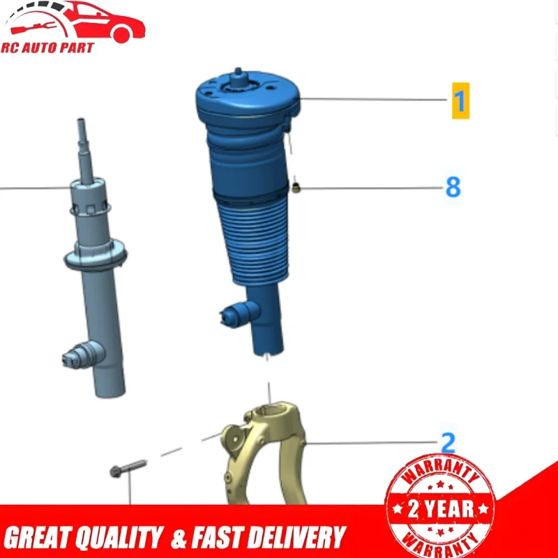 

1pcs Front Left /Right Air spring shock absorber For Zeekr 7X 6608085339 6608085340