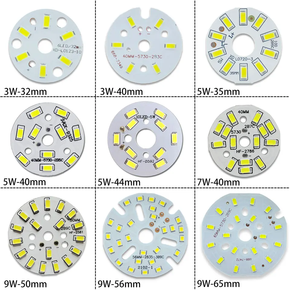 1Pcs 3W 5W 7W 9W 12W 15W 18W 24W 36W Light Board Round LED Lamp Panel Weld Connector For DIY Ceiling Bulb Downlight Chip