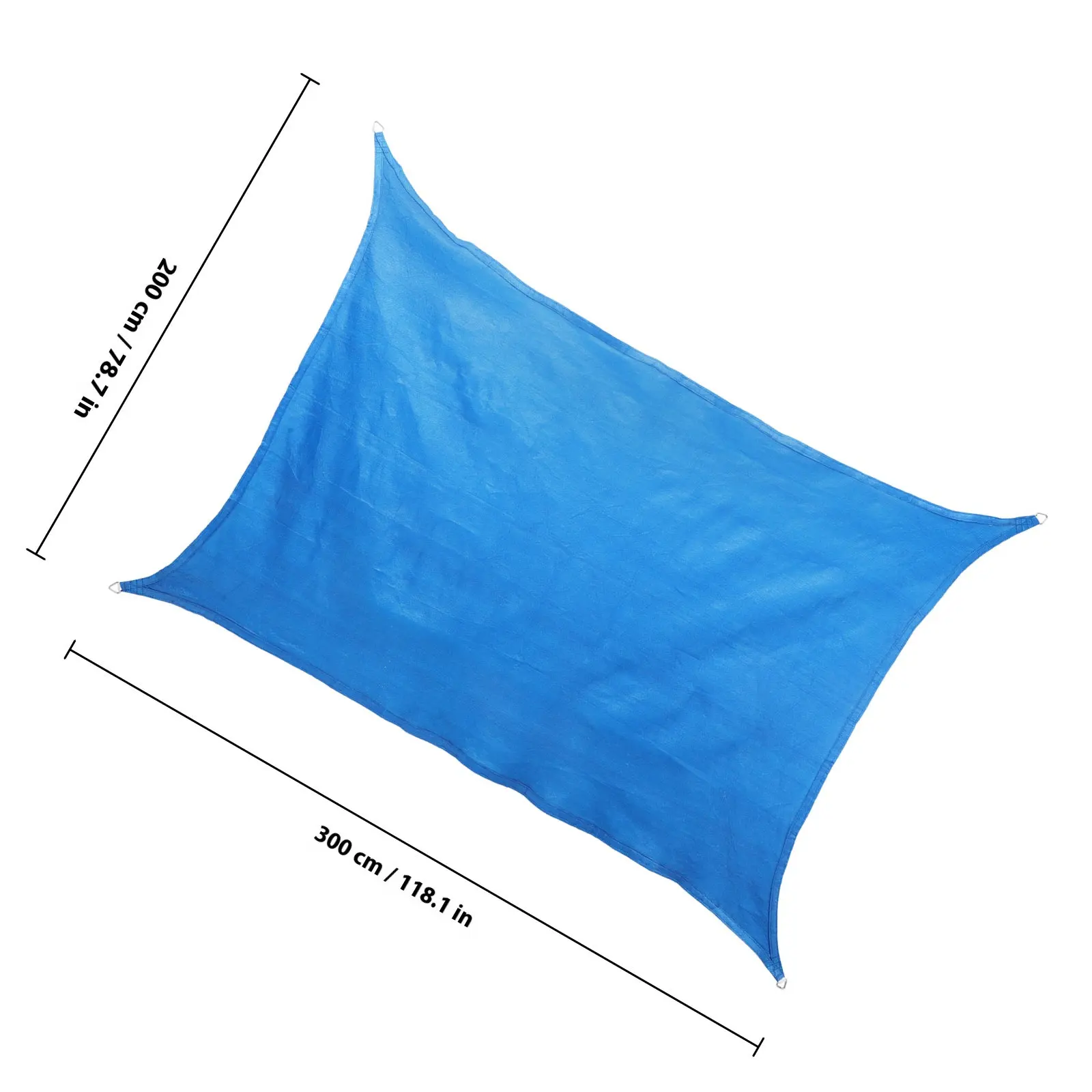 Heavy Duty Sun Shade Sail Rectangular Sun Shading Cloth Outdoor Garden Accessory Balcony Porch Driveway Courtyard Net