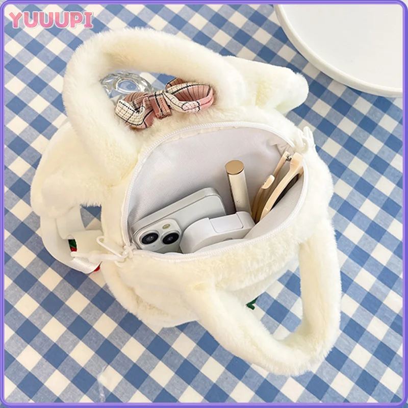 新しいウサギ子猫ぬいぐるみバックパックぬいぐるみウサギホールド桃猫ホールドアボカドポータブルショルダーバッグ女の子の誕生日プレゼント