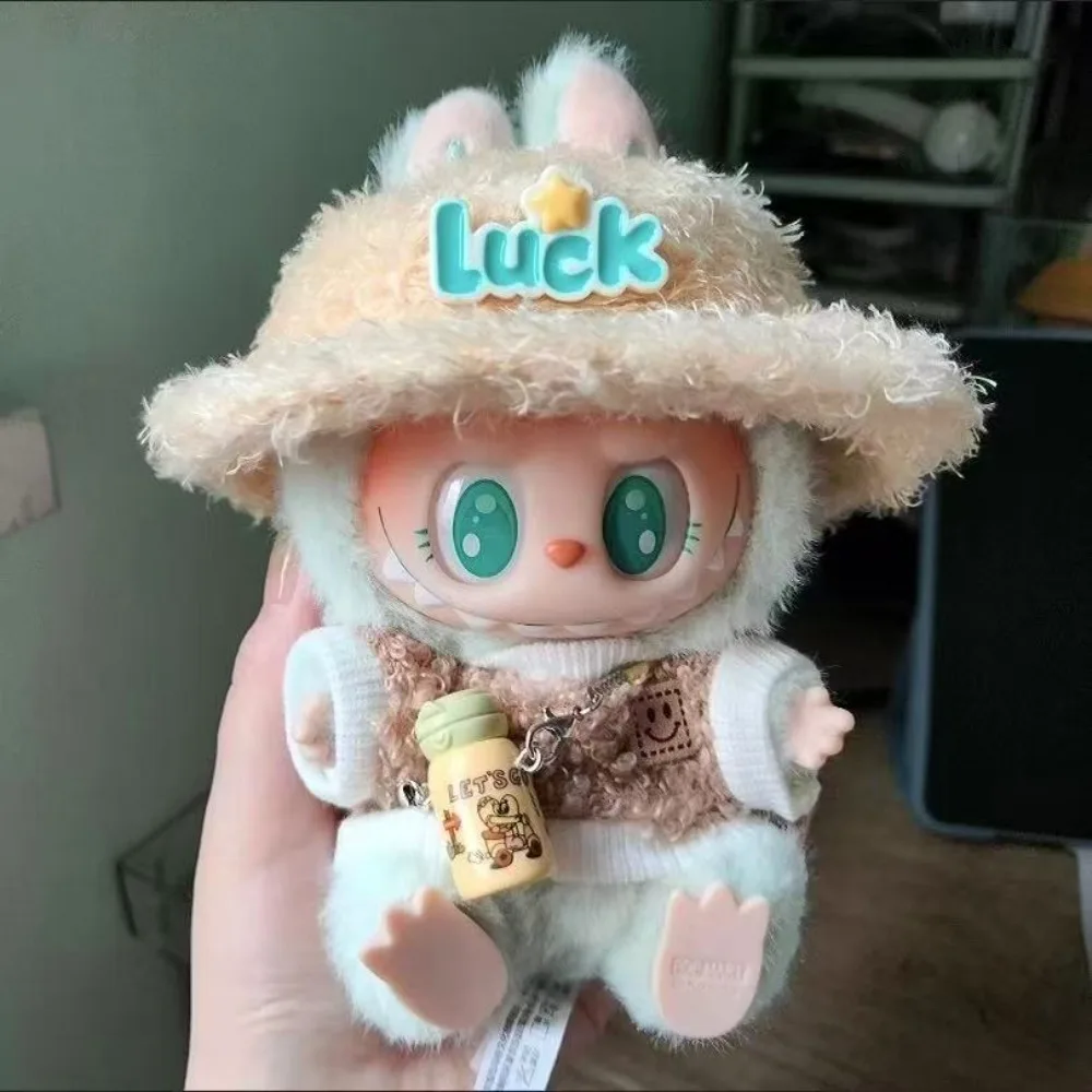 Per 17 centimetri Labubus Mini Vestiti per le Bambole Vestito Cappello Vestiti Scarpe Labubu II Accessori per Bambole Coltiva Seduta Gioco di Partito Giocattoli