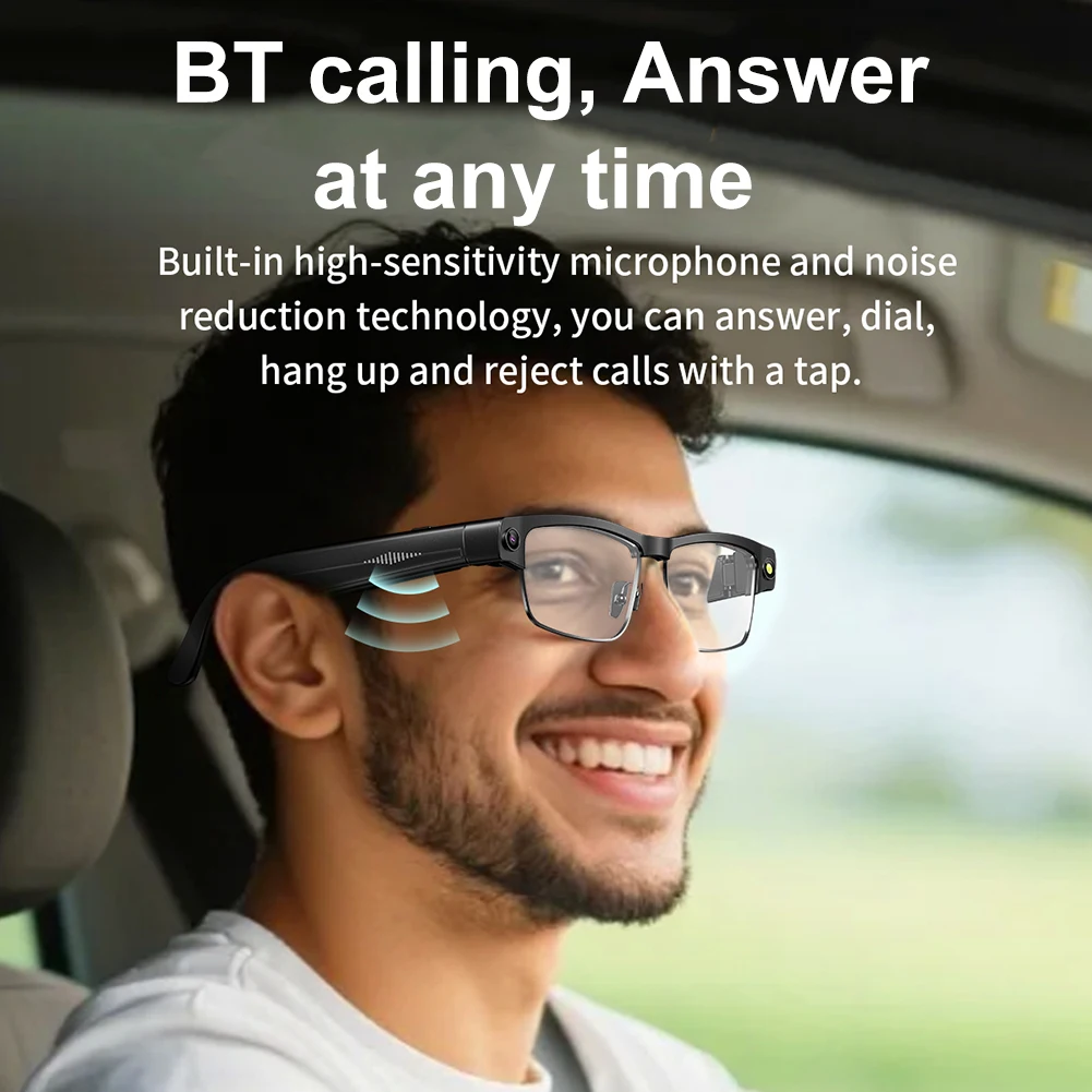 L802 스마트 AI 안경 채팅 GPT 블루투스 통화 헤드셋 녹음 터치 스포츠 선글라스 블루투스 통화 비디오 음악 플레이어 안경