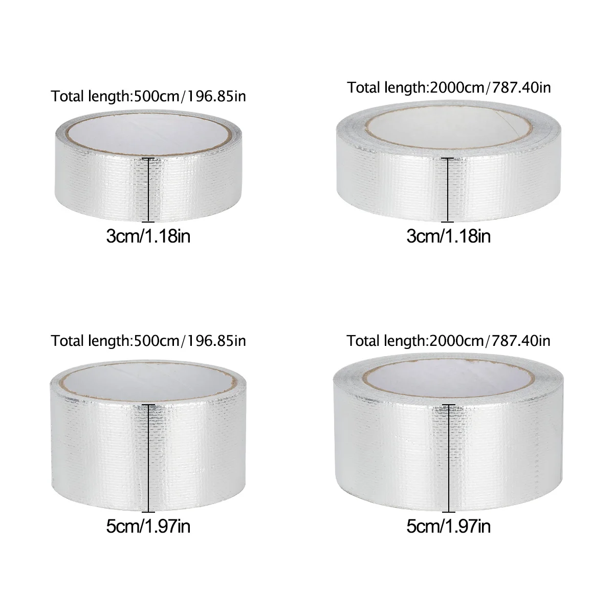 Fita de reforço de pista de folha de alumínio 5m * 5cm 5m * 3cm para tamiya 53351 1/10 axial scx10 90046 trx4 d90 rc peças de modelos de carro