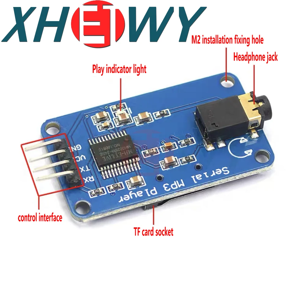 YX6300 YX5300 UART Control Serial Module MP3 Music Player Module For Arduino/AVR/ARM/PIC CF