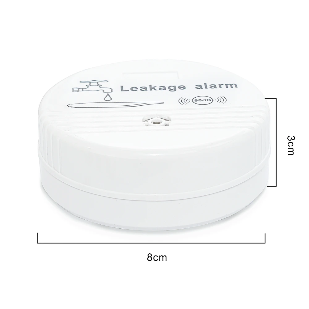 Sensor de alarma de fugas de agua, sistema de alarma de seguridad para el hogar, con voz inalámbrica, funciona solo, 90dB