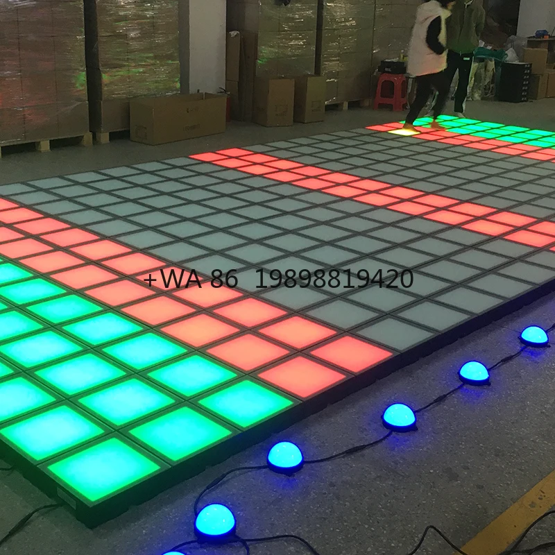 Portable LED Floor Interactive Light up Activate Game Room Panels 200 Games Programs