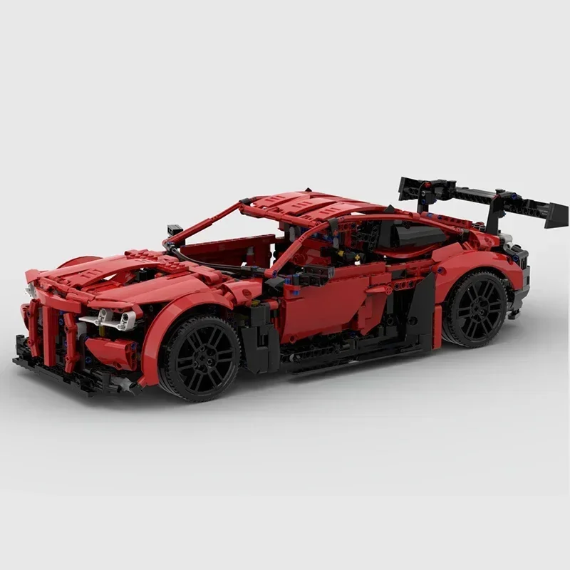 Cidade supercar modelo moc tijolos de construção velocidade campeão m4 gt3 tecnologia blocos modulares presentes brinquedos natal diy conjuntos montagem