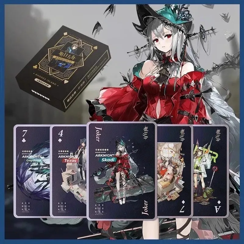 54PCS Arknights Poker Playing Cards Set - Game Characters Limited Edition Collectible Photo Cards for Fans