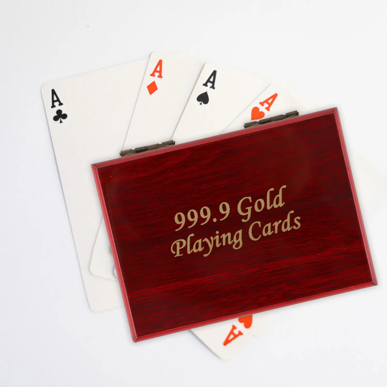 

Poker Wooden Box Playing Card Storage Case Vintage Holder Game Display Cases for Cards Wooden Material Ideal Gift