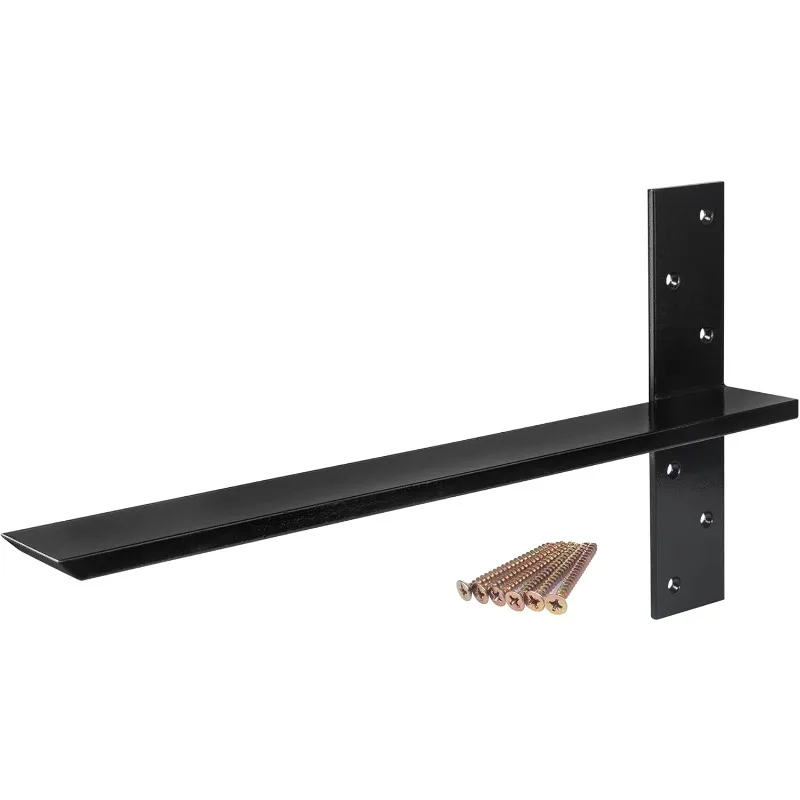 

Free Hanging T Shelf Bracket, Solid Heavy Duty Steel Knee Wall Hidden Granite Countertop Support Floating Bracket Hardware