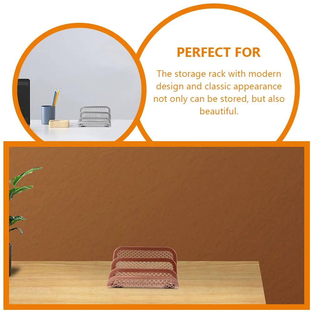 

2pcs Metal Mesh Document Stand Desktop Book Holder For Office Magazine Rack Organizer Storage Shelf Tabletop Bookshelf