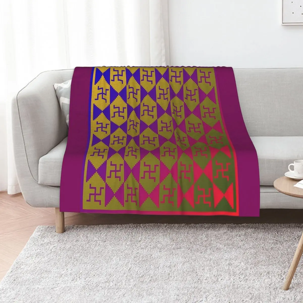 

Roman mosaic. Cherchell-01 Throw Blanket Decoratives Nap Soft Big Sofa Blankets