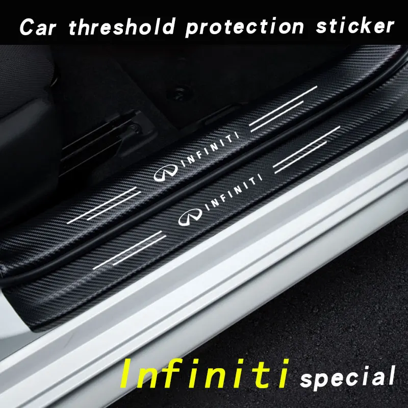 Carbon Fiber Car Trunk Bumper Protective Sticker For Infiniti FX35 Q50 Q30 ESQ QX50 QX60 QX70 EX JX35 G35 G37 EX3 Accessories