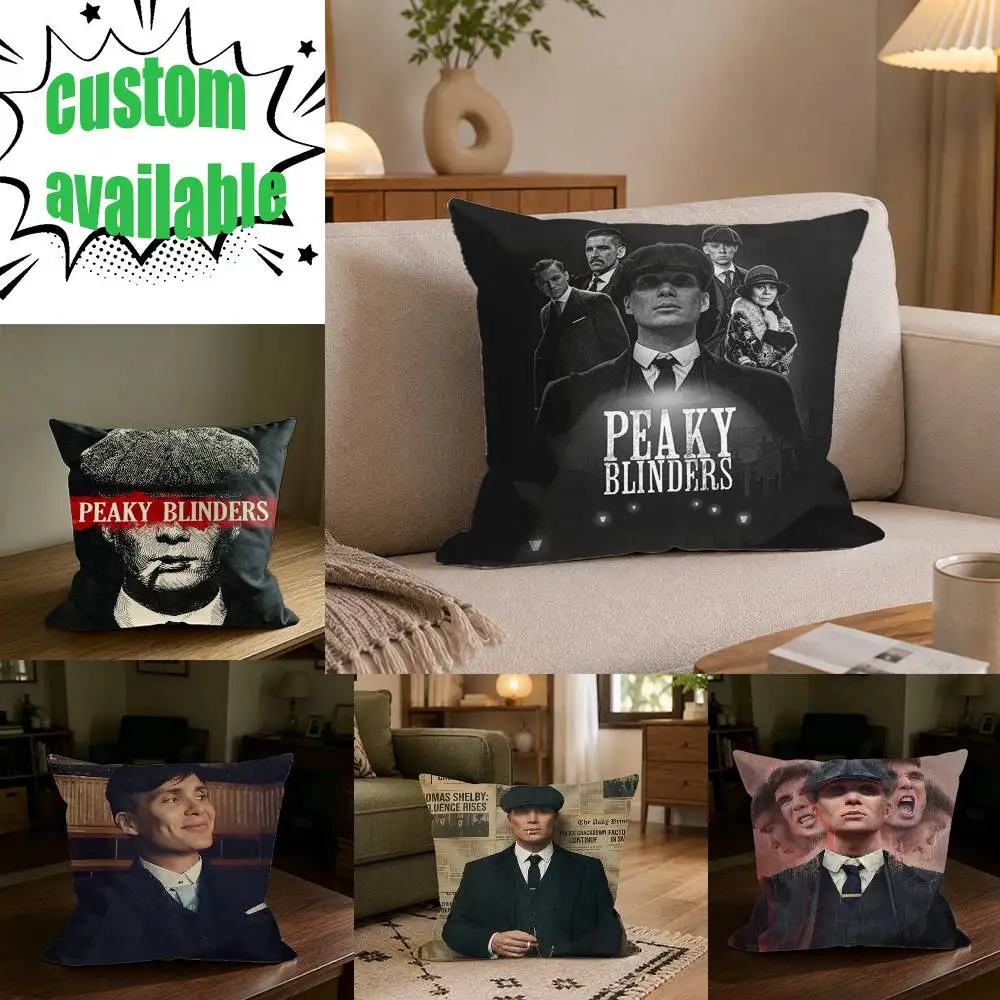 

Dark Retro T-Thomas ShelbyS Square Sofa Pillow Cover Solid Color Living Room Home Decor Cushion Case