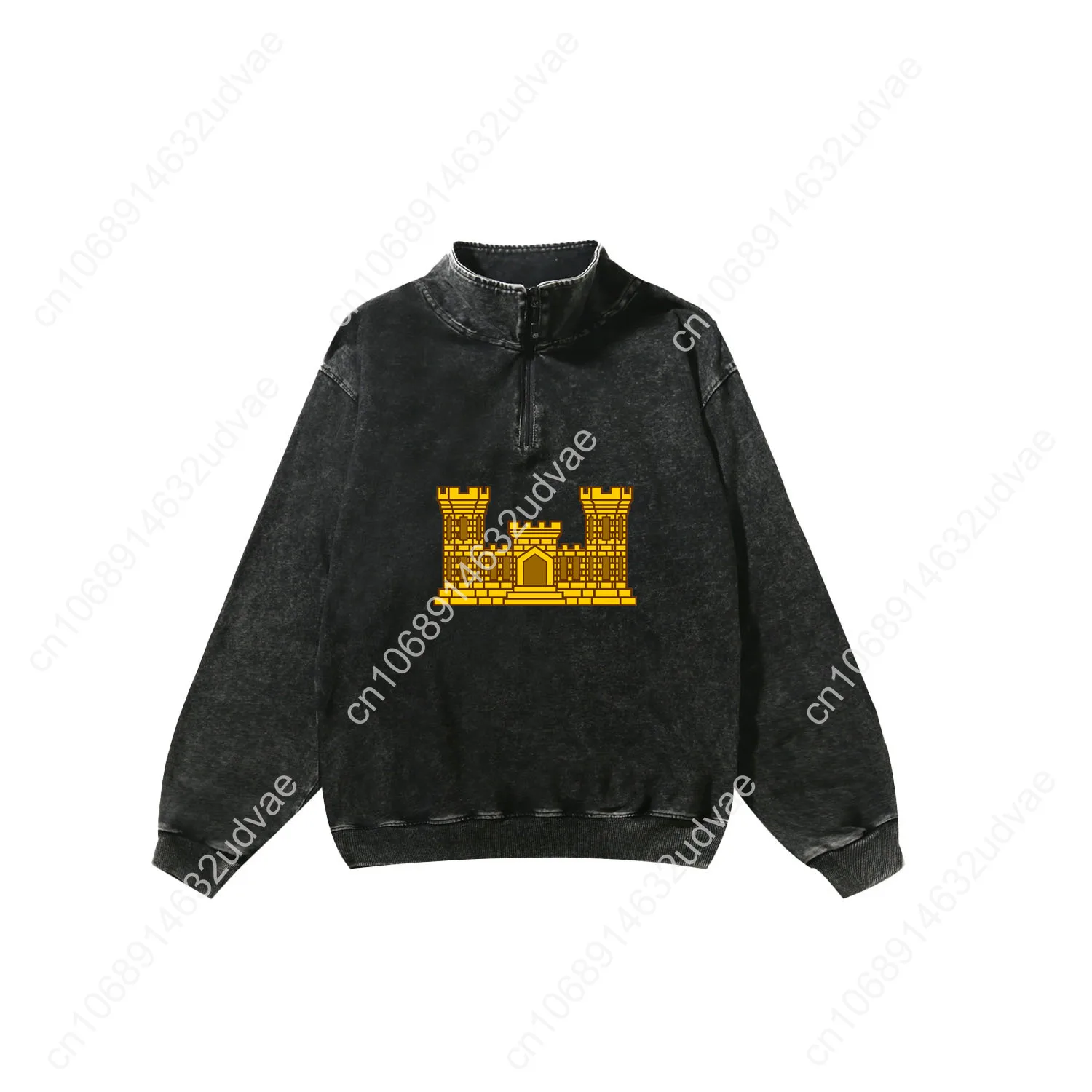 Ingegnere dell'esercito americano Ramo EN Felpa retrò Uomo Donna Adolescente Pullover vintage Mezza felpa Top su misura Maglietta a maniche