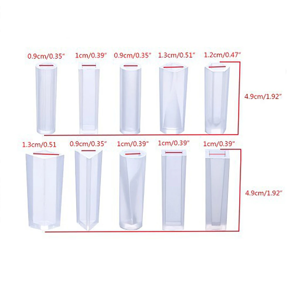 Cuboid Pendant Silicone Epoxy Resin Mold DIY Cube Cylinder Triangle Necklace Jewelry Craft Making Mould