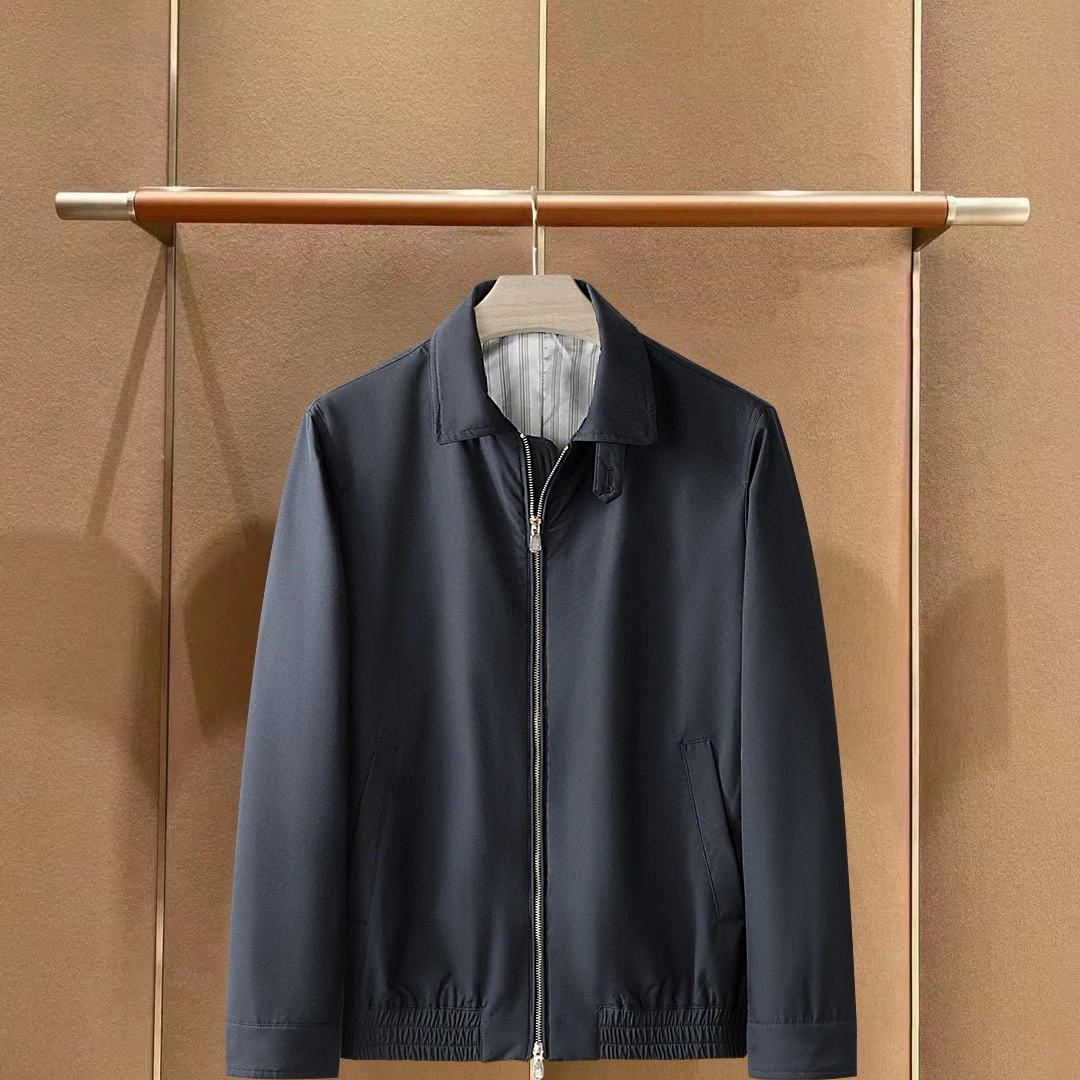 

BC Lapel Solid Windproof Waterproof Business Casual Premium Men's Jacket