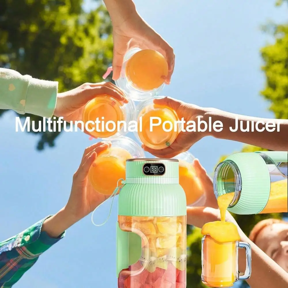 

To A 10Blade Mini Portable Juicer, A MultiFunctional Juicer And Blender Suitable For Vegetables, Fruits And Milkshakes, A Recha