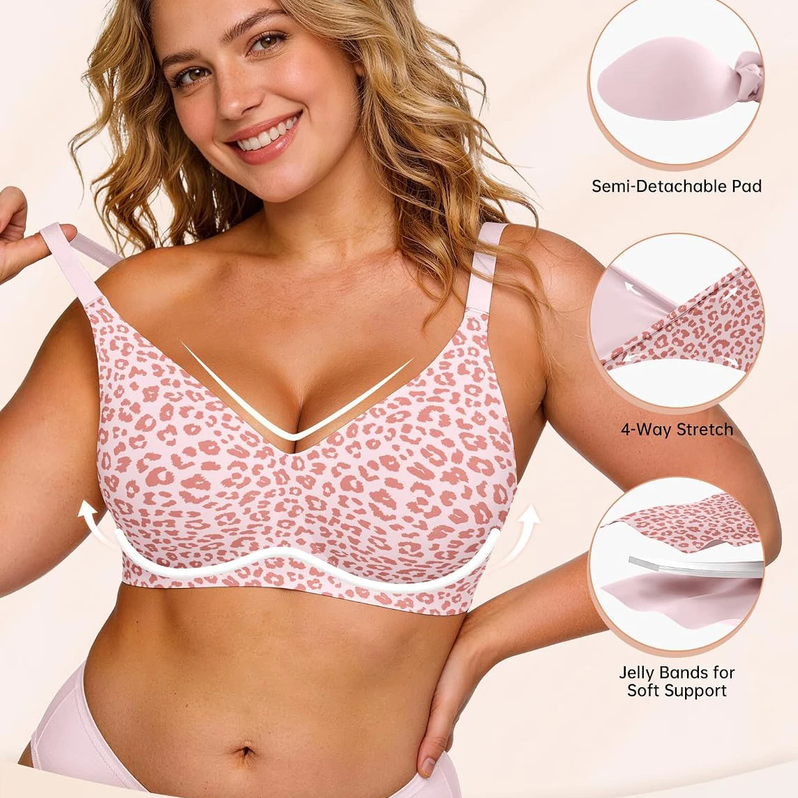 Women's Wireless Jelly Bra Sup - Wirefree Bra Comfort recension och pris