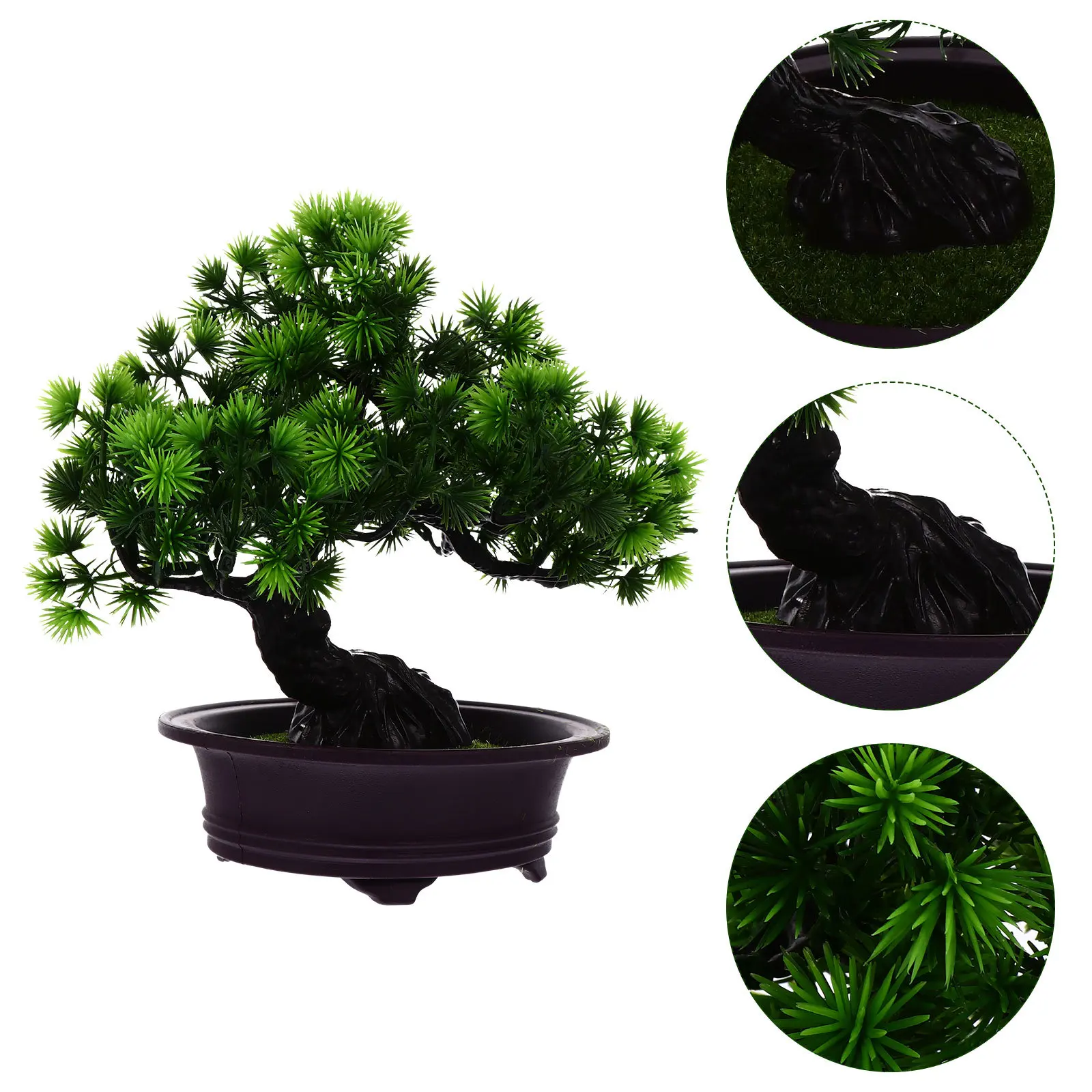 

Artificial Welcome Pine Simulation Bonsai Realistic Potted Plant Home Decor Office Table Plant Ornament Indoor Fake Pine Tree