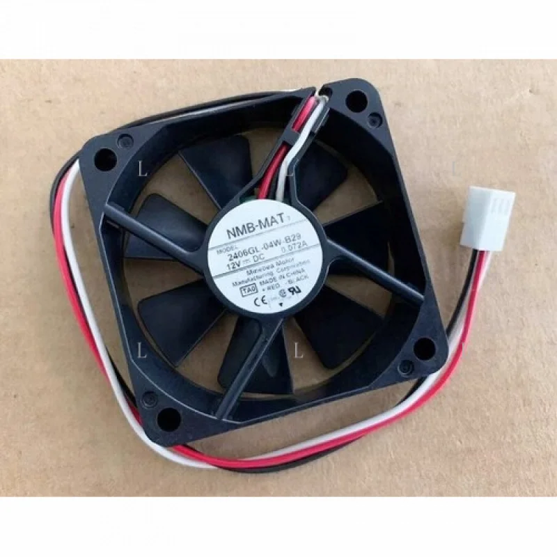 

L для NMB-MAT 2406GL-04W-B29 DC12V 0.072A 6015 6 см Охлаждающий вентилятор 3 провода [M158a]