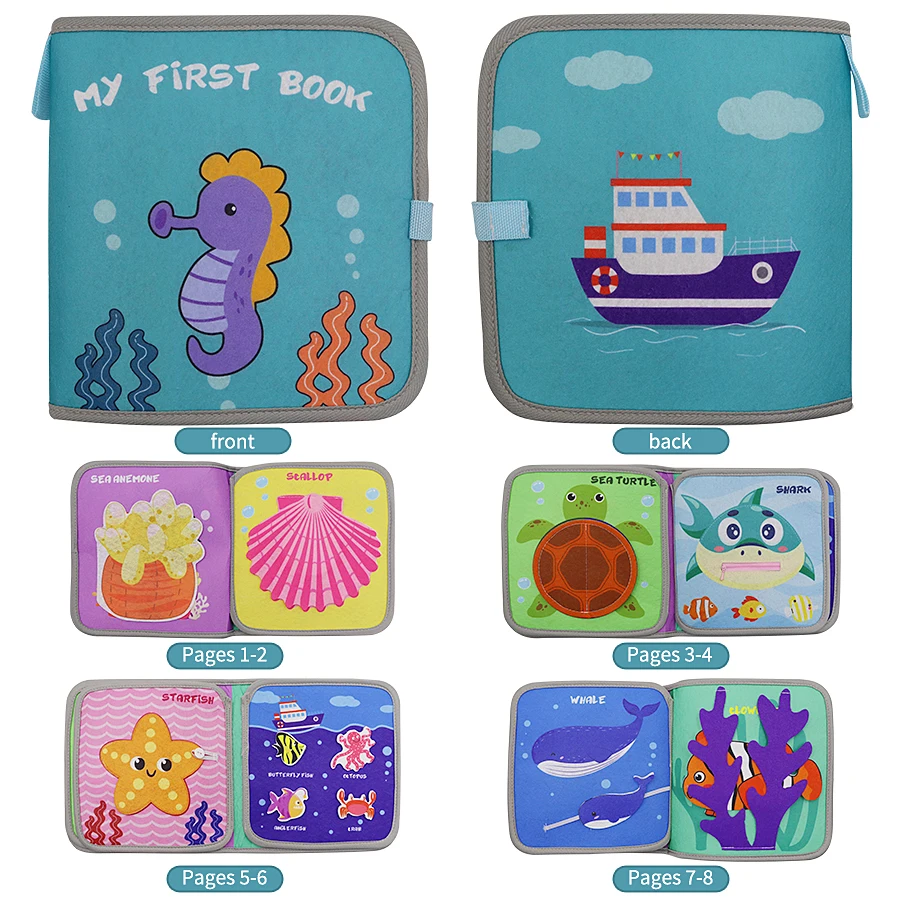 

Montessori Toys Busy Board Toddler Sensory Activity Developing Board for Motor Skills, Educational Travel Activity Toys