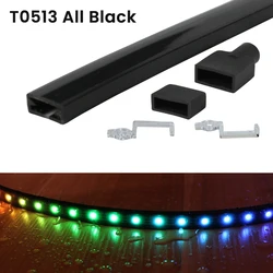 Tubo de neón Led negro, Gel de sílice, suave, Flexible, IP67, resistente al agua para PCB de 10MM de ancho WS2812B SK6812 WS2811 5050 RGB SMD