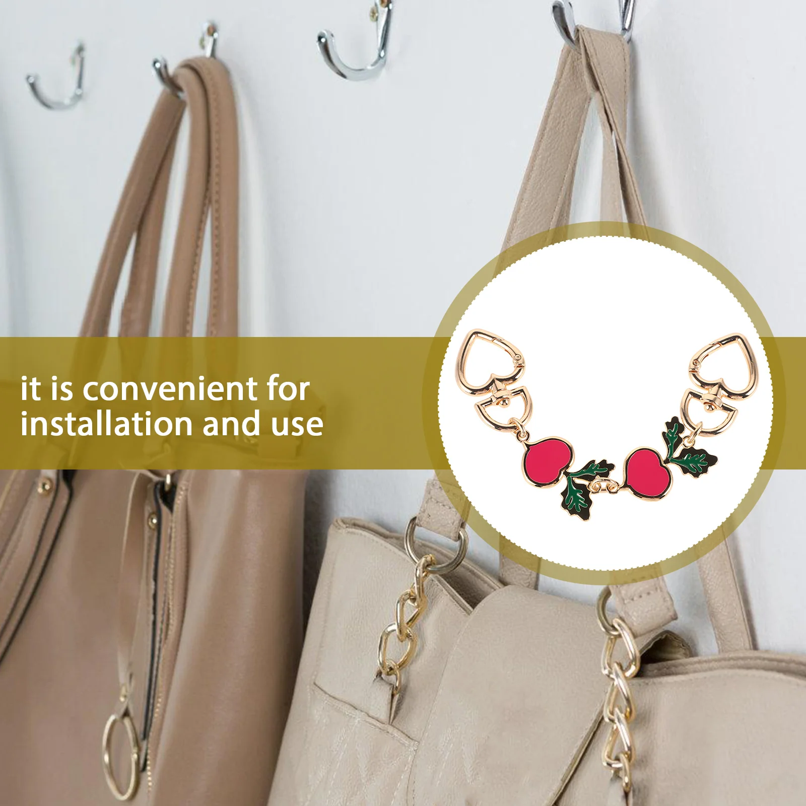 

Carrot Bag Chain DIY Extension Accessories Metal Clutches H Crossbody Purse Extender Shoulder Bag Strap Replacement Women H