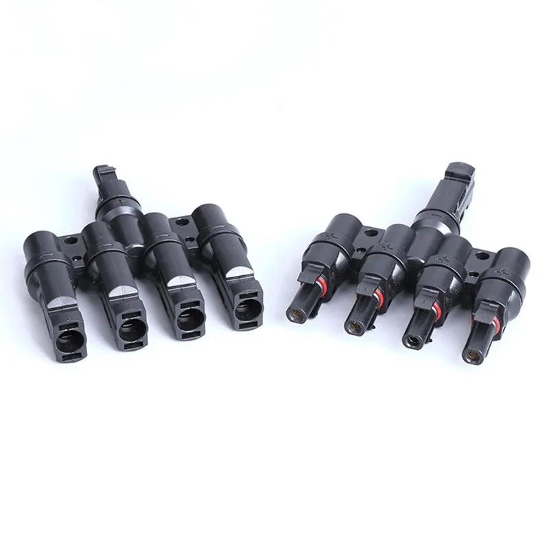1/5/20/100 Sets T Branch Photovoltaic Solar Connector Solar Adapter Cable PV Plug 1 To 2/3/4/5/6 PV Plug (M/FFF F/MMM)