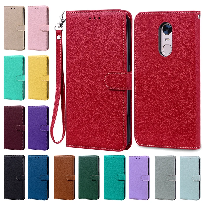 

For Xiaomi Redmi 5 Plus Case Redmi5 Cases Wallet Leather Flip Back Cover For Redmi 5 5 Plus Shockproof Silicone Phone Bumper