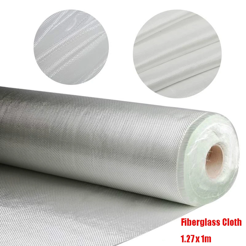 1 piece of 1.27x1m Glass Fiber Woven Fiberglass Fabric Cloth Plain Weave, Reinforced Fabric Tool DIY Material