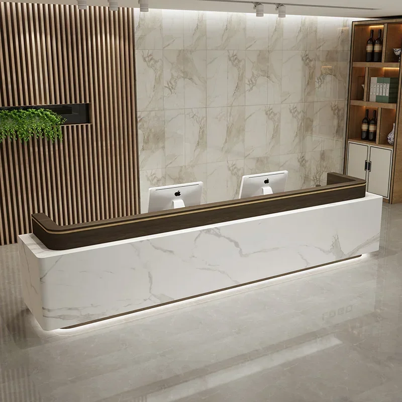 Nordic Clothing Shop Reception Desk Simplicity Modern Designer Reception Desk Luxury Office Furniture Banco Della Reception HBRD