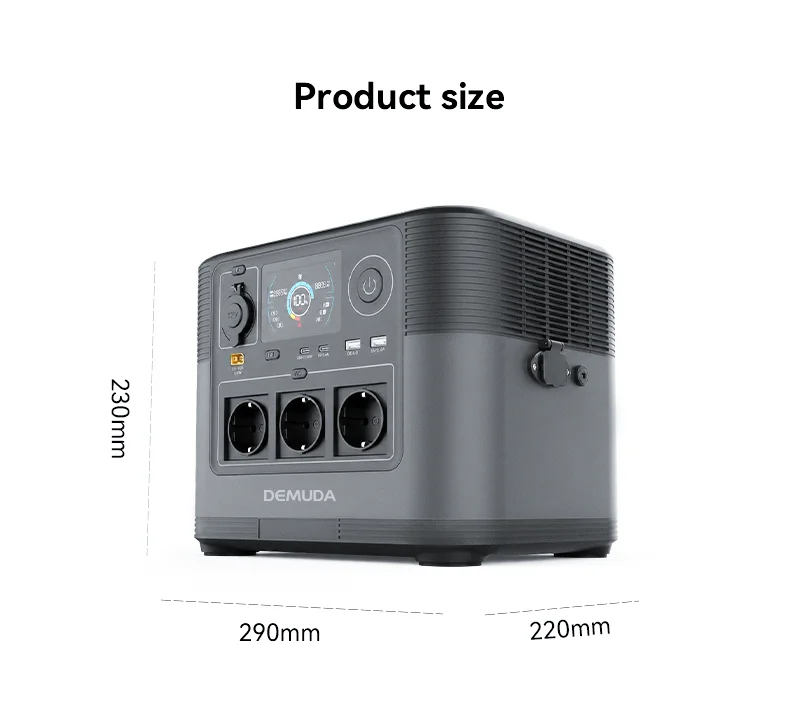 DEMUDA Eu Uk UPS Lifepo4 Lithium Battery Sine Power Bank Generator Stations 110V AC Portable Power Station for Home Camping