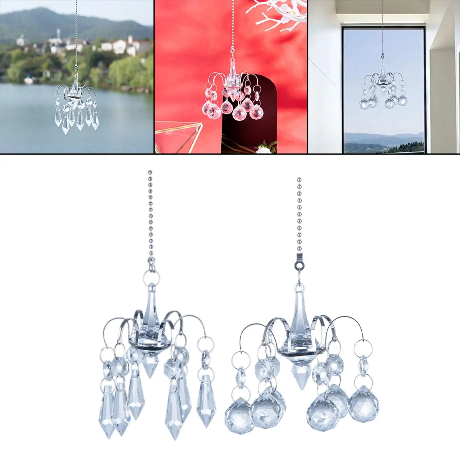 Crystal Prism Pendant Suncatcher Rainbow Maker Bedroom Decor Living Room