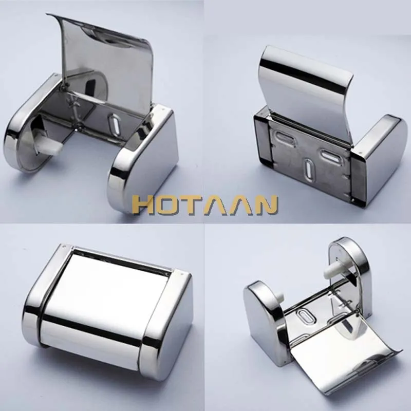. Durable SUS 304# Stainless Steel Toilet Paper Holder Tissue Holder Roll Paper Holder Box Bathroom Accessories 1192