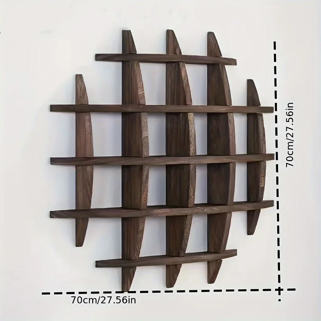 حامل أكواب الشاي الصيني من الخشب الصلب، حامل عرض إبريق الشاي المثبت على الحائط، تخزين رف أدوات الشاي لتزيين الحائط لغرفة المعيشة #5