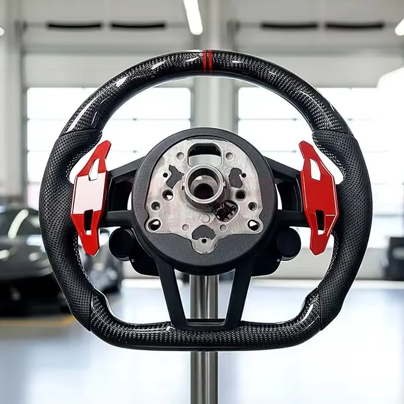 Customized Carbon Fiber Leather Car Steering Wheel For Audi A1 A3 A4 A5 A4L A6 A6L A7 Q3 Q5 Q8 B8 B9 C7 C5 Steering Wheel - view 2