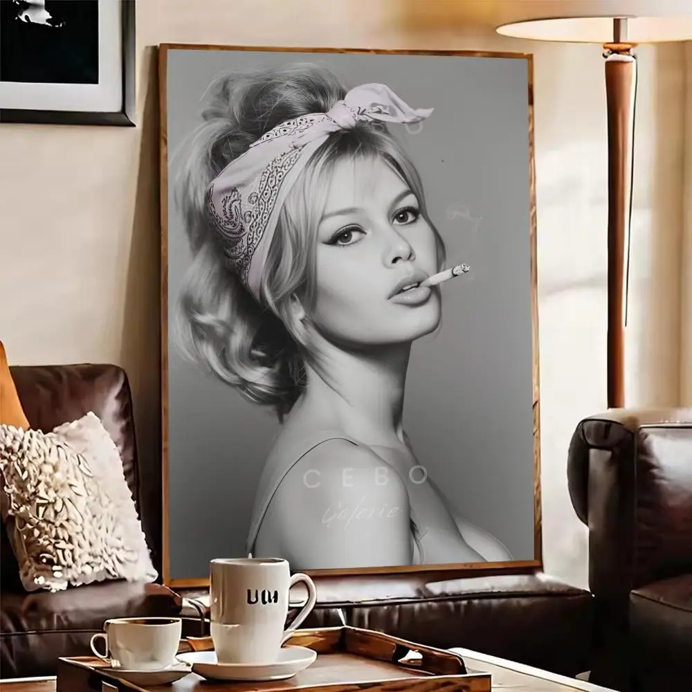 Model B-Brigitte Bardot Poster Perfect Sticker Self Adhesive Art Designed for Home Dining Office Spaces