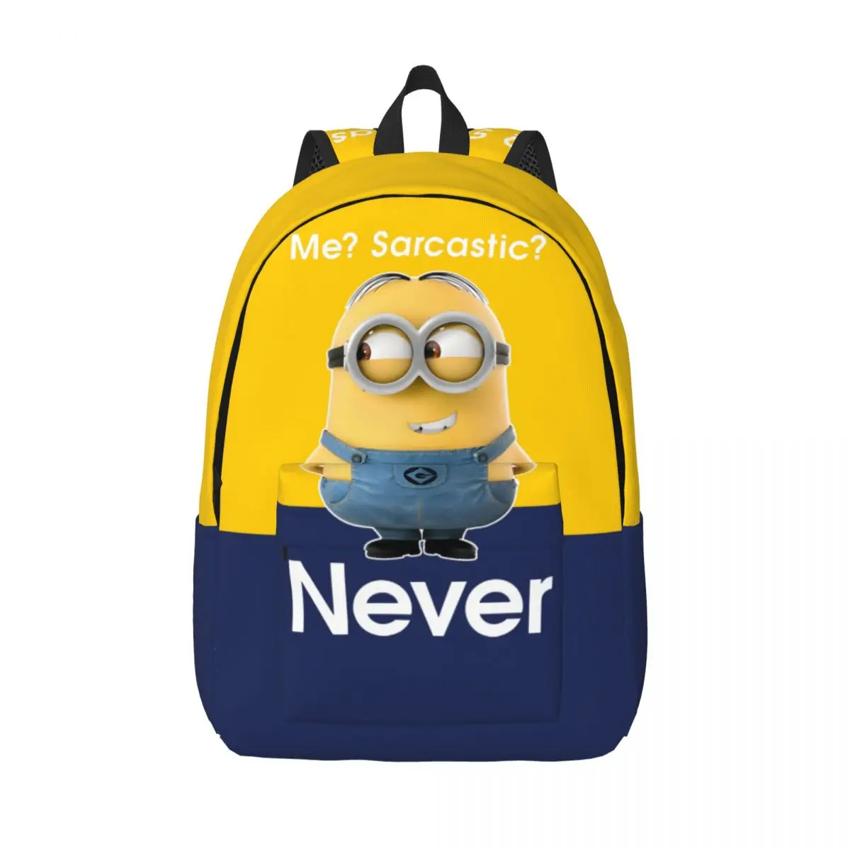 Minions Me Sarcastic Never Children's Bags Despicable Me Minions Children Dual-Use For School Birthday Large Capacity Rucksack